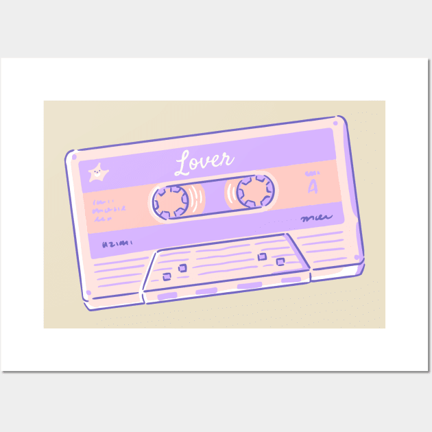 Lover Cassette Wall Art by saiinosaurus